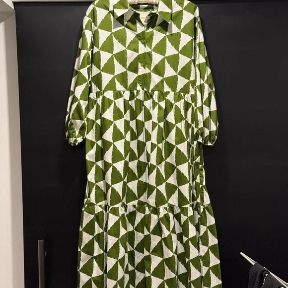 Maeve | Dresses | Maeve Geometric Green Dress | Poshmark